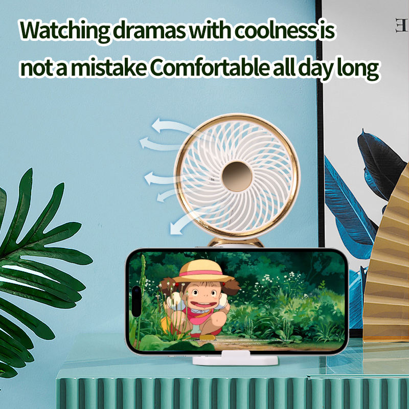 Cooly Pie Mini Fan – Portable, Handheld & Desktop Cooling Fan (USB Rechargeable)