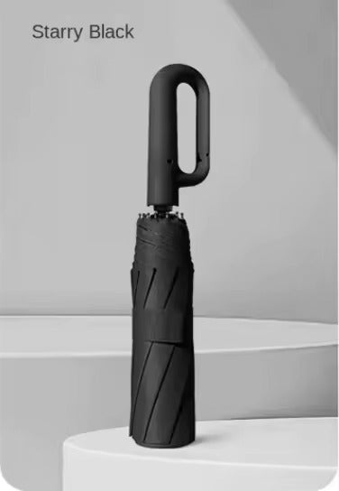 Solid Shade Automatic windproof umbrella with pouch | UV protection