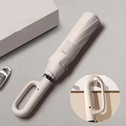 Solid Shade Automatic windproof umbrella with pouch | UV protection