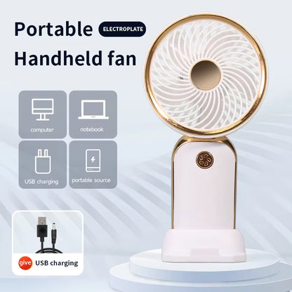 Cooly Pie Mini Fan – Portable, Handheld & Desktop Cooling Fan (USB Rechargeable)