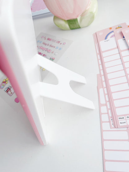 Reusable Sliding Daily Checklist Board with Blank Paper Inserts + Stickers