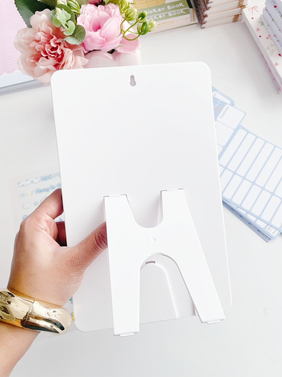 Reusable Sliding Daily Checklist Board with Blank Paper Inserts + Stickers