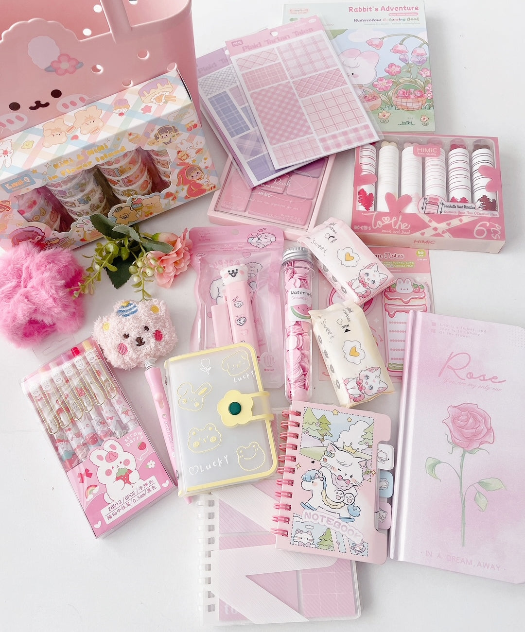Lucky Bunny Pastel Stationery Hamper