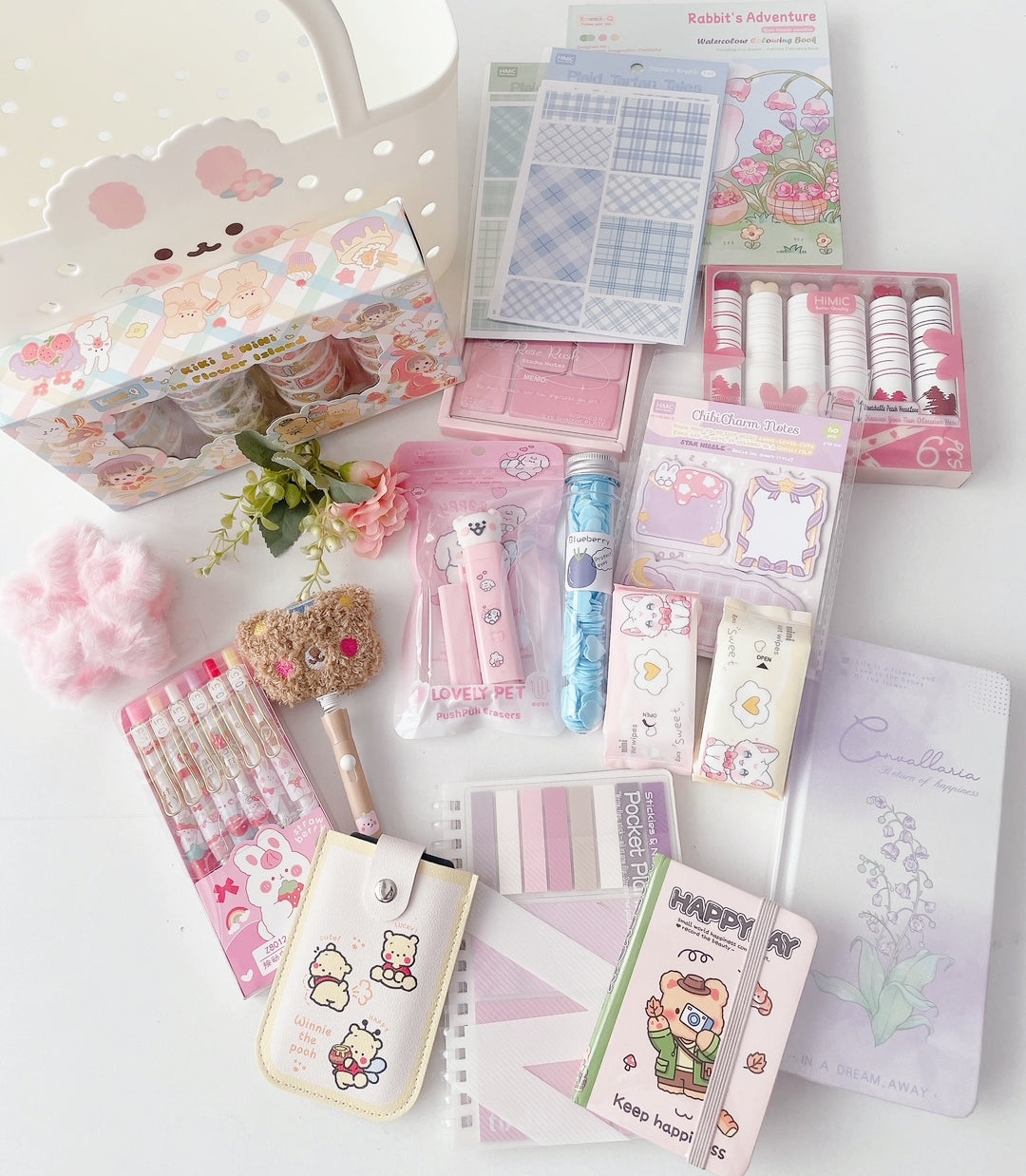 Lucky Bunny Pastel Stationery Hamper