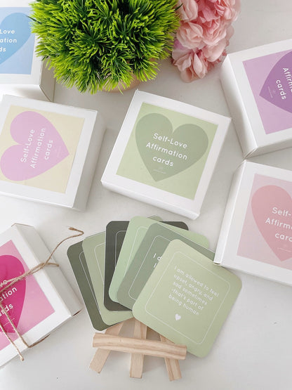 Self-Love Affirmation Cards with easel