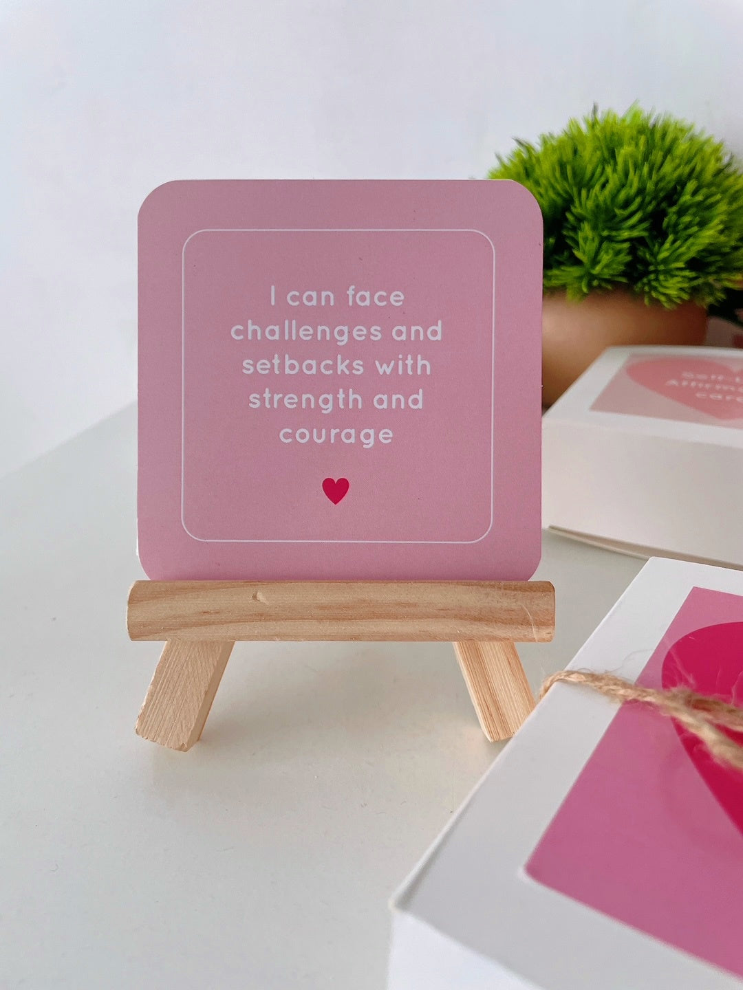 Self-Love Affirmation Cards with easel