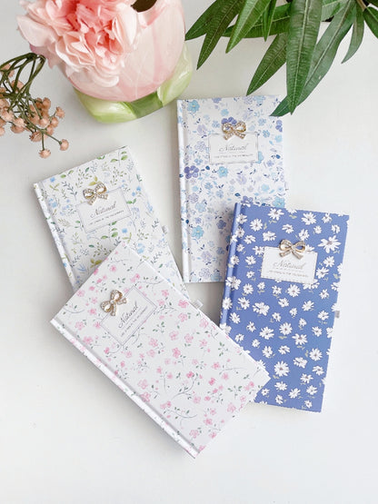 Blossom Whispers Bow charm Notebook with pen loop