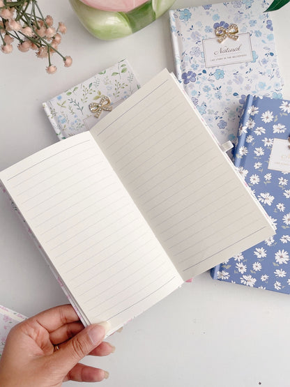 Blossom Whispers Bow charm Notebook with pen loop