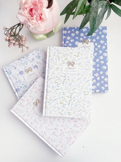 Blossom Whispers Bow charm Notebook with pen loop