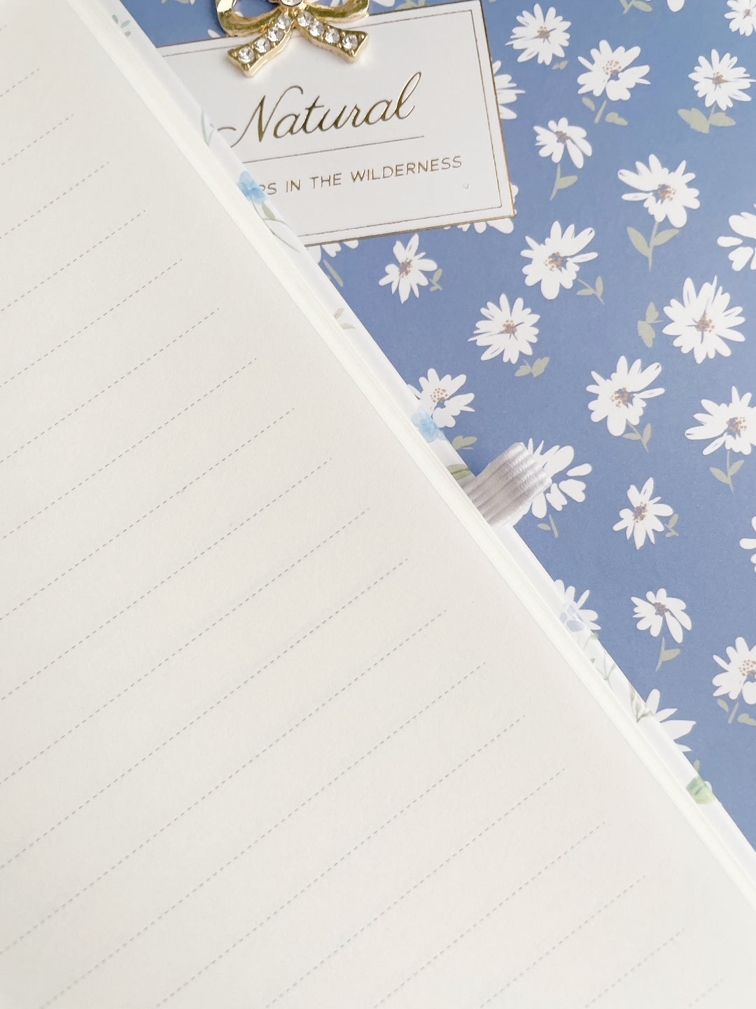 Blossom Whispers Bow charm Notebook with pen loop