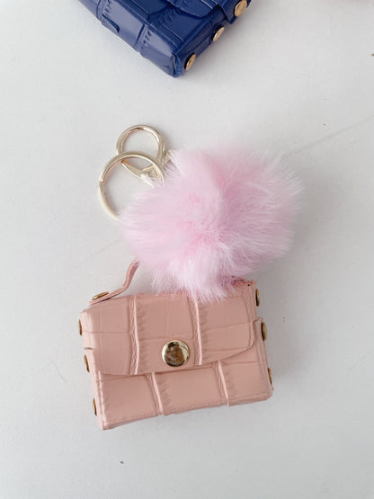 Luxe Lil Purse – Pompom Coin Pouch Keychain