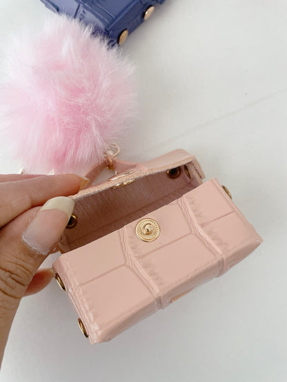 Luxe Lil Purse – Pompom Coin Pouch Keychain