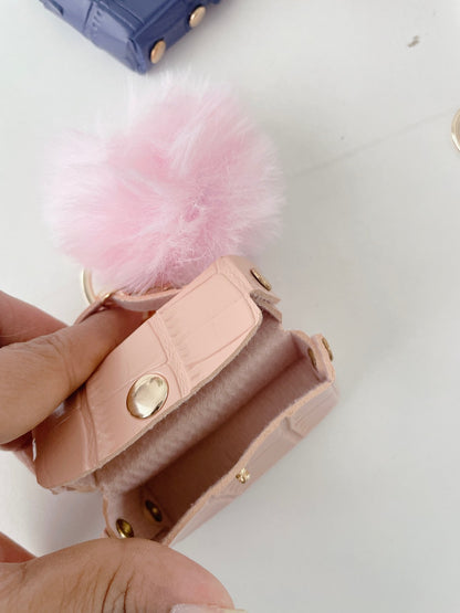 Luxe Lil Purse – Pompom Coin Pouch Keychain