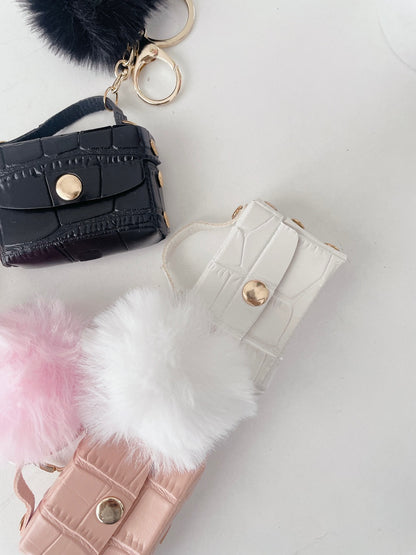 Luxe Lil Purse – Pompom Coin Pouch Keychain