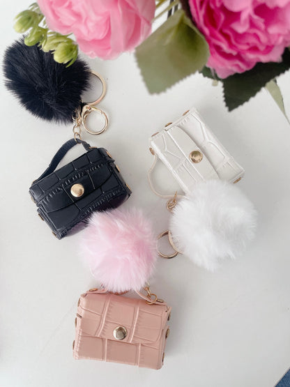 Luxe Lil Purse – Pompom Coin Pouch Keychain