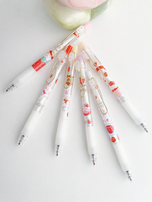Hello Rabbit Blue Ink Gel Pen Bundle (6 Pcs)