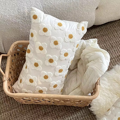 Cozy Daisy Throw Pillow Cover