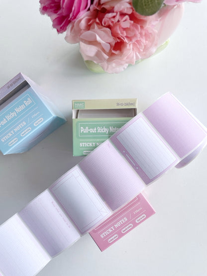 Pastel Pull-Out Sticky Notes