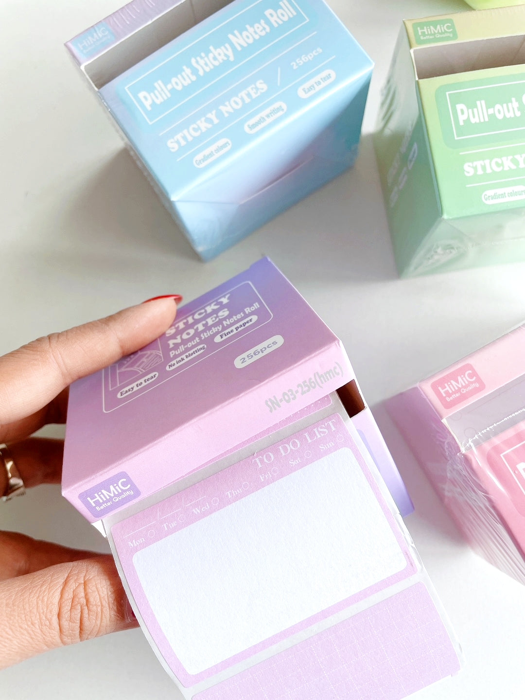 Pastel Pull-Out Sticky Notes