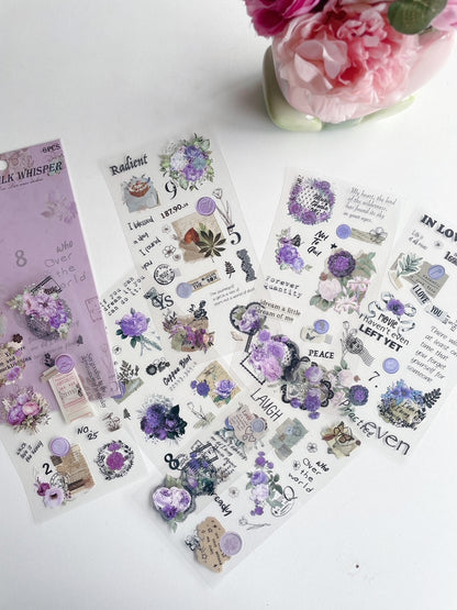 Twilight & Blooms Aesthetic Sticker Set for Journaling