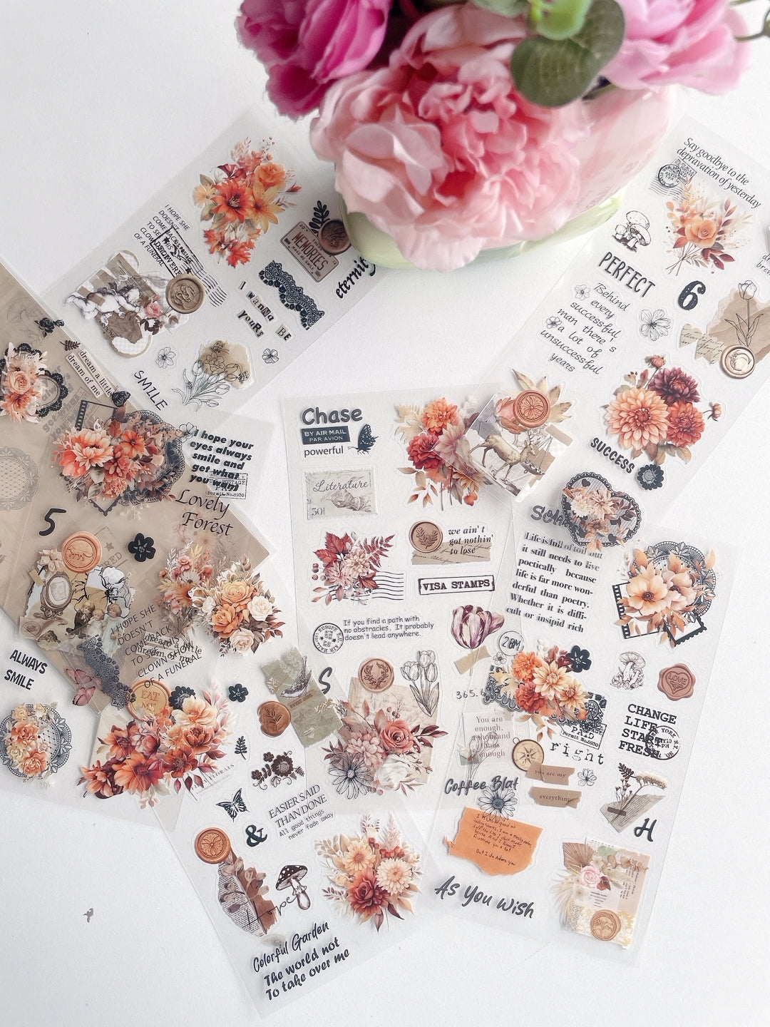 Twilight & Blooms Aesthetic Sticker Set for Journaling