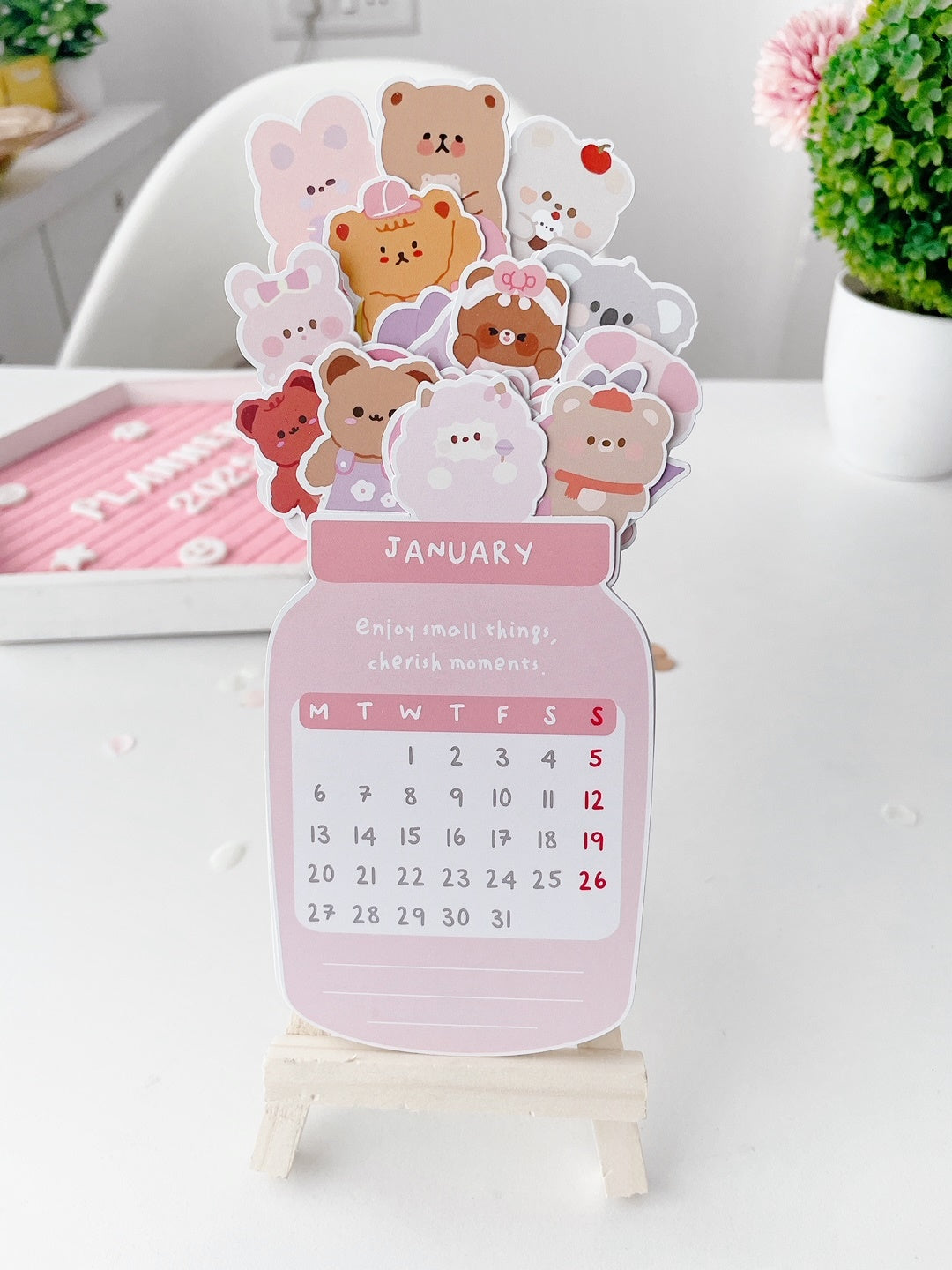 The Sweet Life 2025 Calendar Cards with Easel Stand | A6 Size | 4.1 x 5.8 inches