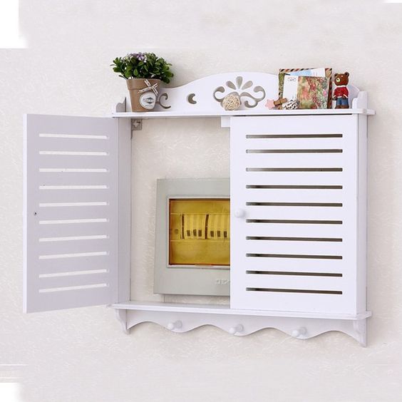 Chic Utility Meter Cover & Key Shelf