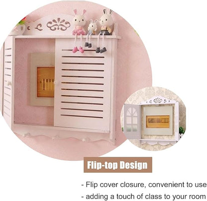 Chic Utility Meter Cover & Key Shelf