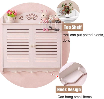 Chic Utility Meter Cover & Key Shelf