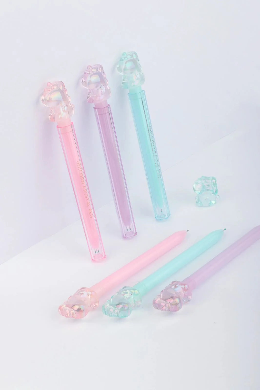 Crystal gel pen set of 3 | Rabbit/ Unicorn