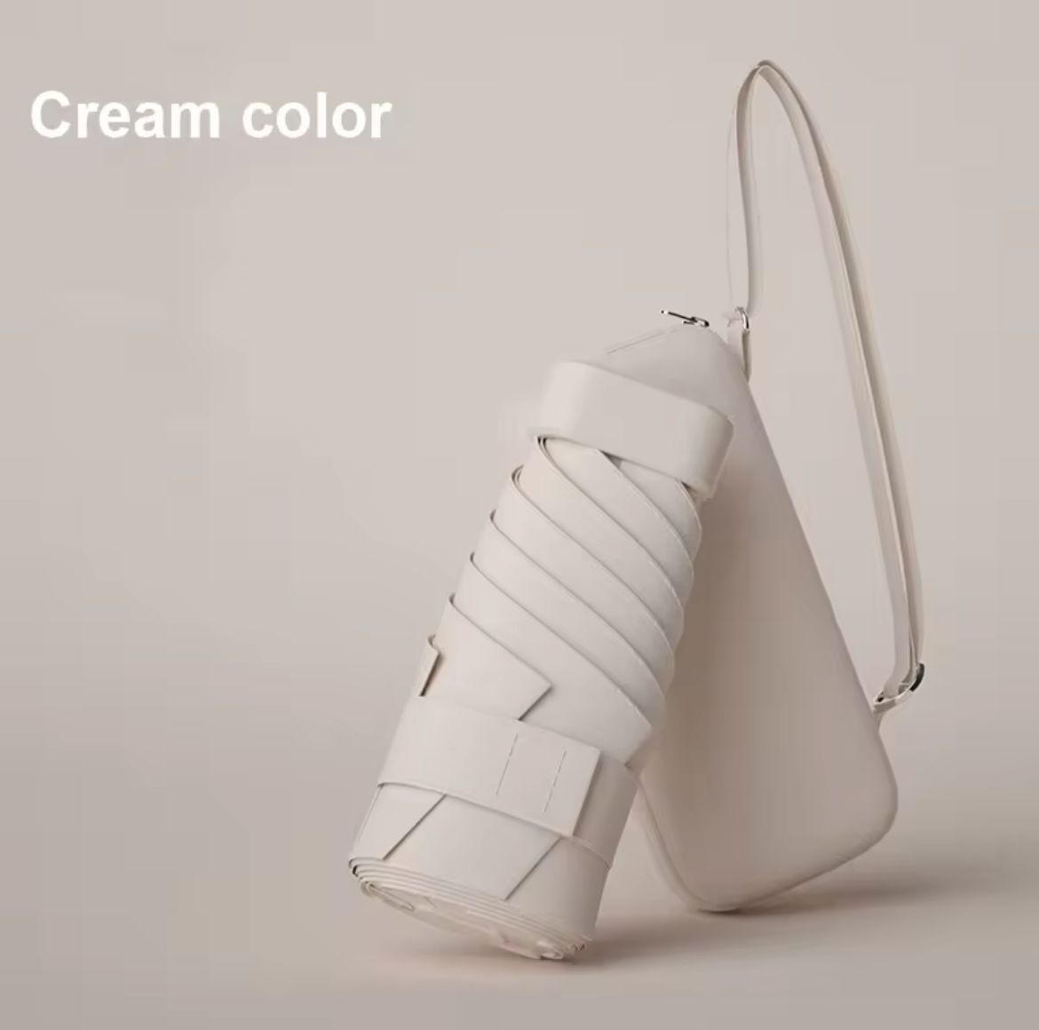 Chic tones compact pastel umbrella with case | For rains and sunny day