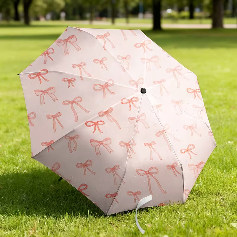 Blush Bows Umbrella | Automatic | UV & Rain Protection