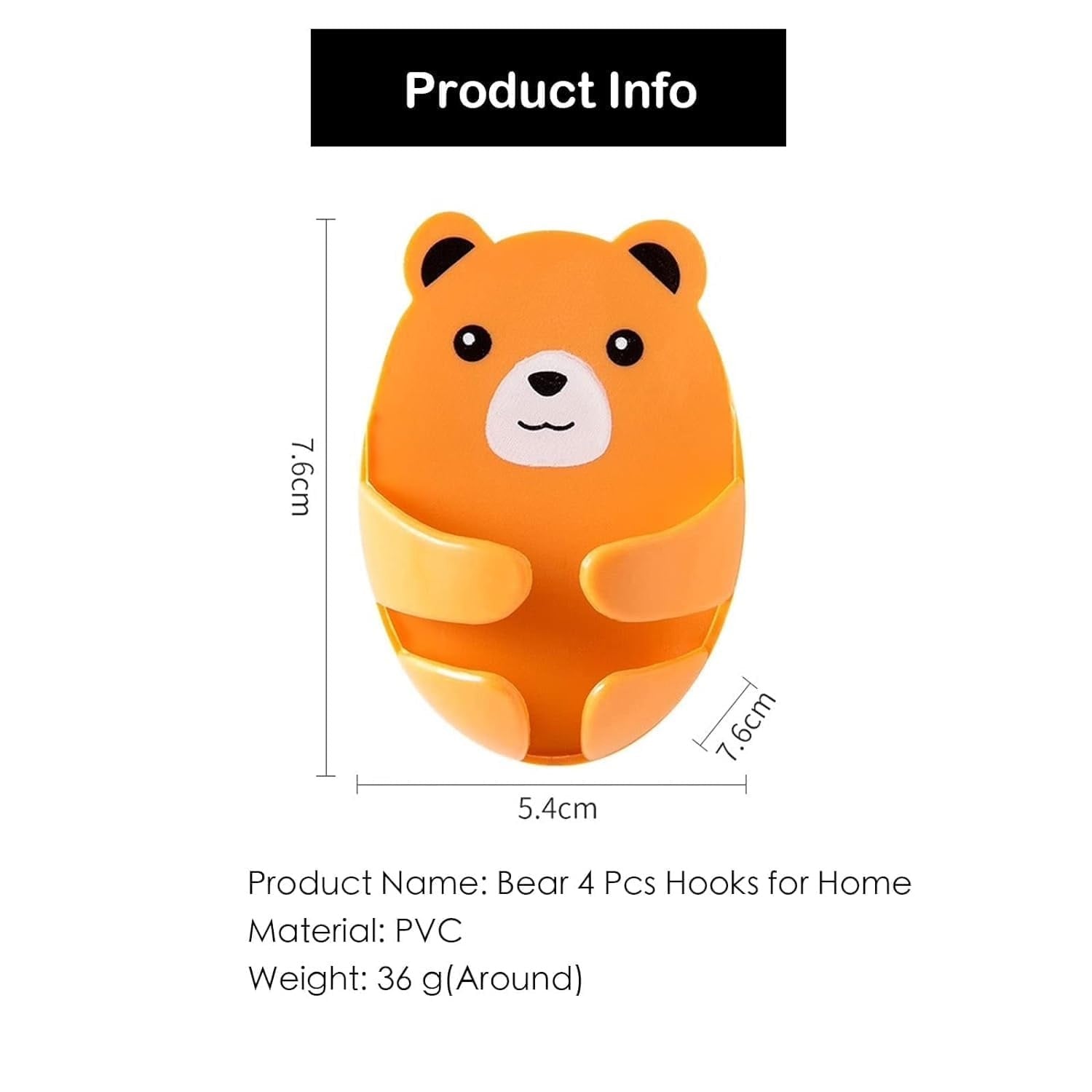 Bear Hug Wire holder self adhesive - Supple Room