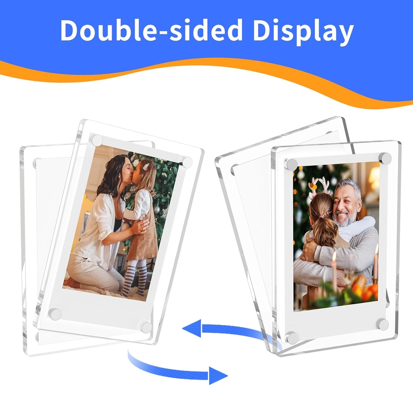 Beautiful memories Frameless Magnetic reuseable acrylic photo frame for refrigerator or metallic surfaces - Supple Room