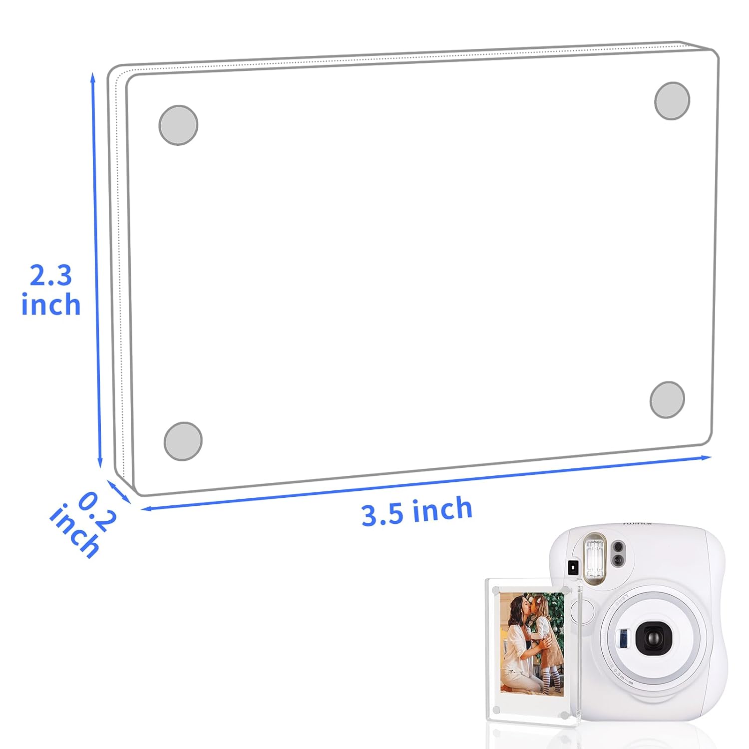 Beautiful memories Frameless Magnetic reuseable acrylic photo frame for refrigerator or metallic surfaces - Supple Room