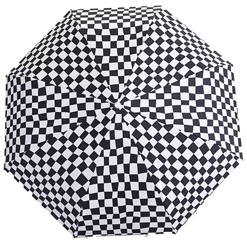 Checkerboard Shield Umbrella | Rain & UV Protection - Supple Room