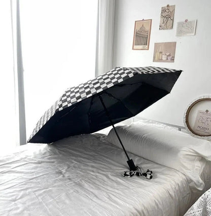 Checkerboard Shield Umbrella | Rain & UV Protection - Supple Room