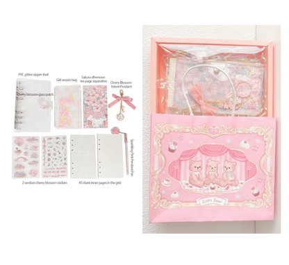 Cherry Blossom A5 PVC cover 6 ring binder notebook refillable loose leaf Journal Kit - Supple Room