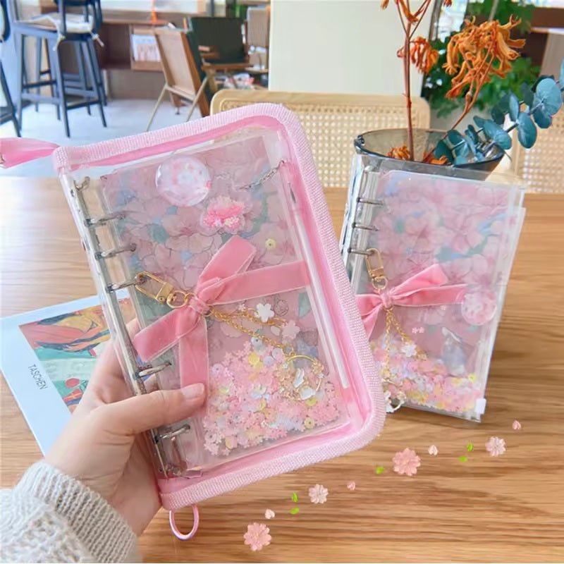 Cherry Blossom A5 PVC cover 6 ring binder notebook refillable loose leaf Journal Kit - Supple Room