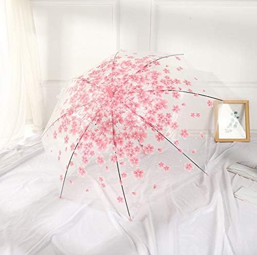 Cherry blossom automatic transparent long umbrella with J handle - Supple Room
