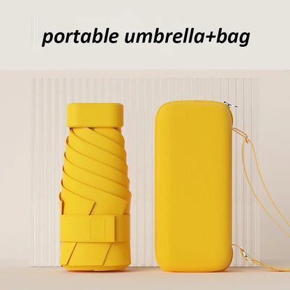 Chic tones & Ultra compact pastel umbrella with case and strap | For rains and sunny day | Available in 5 Colours - Supple Room