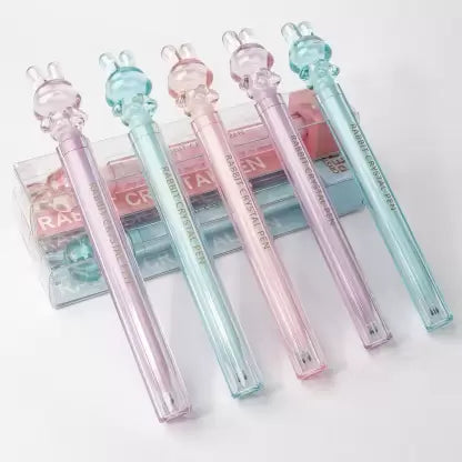 Crystal gel pen set of 3 | Rabbit/ Unicorn