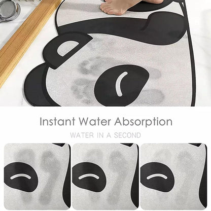 Cute Panda Anti slip absorbent Mat (40x60 cm) - Supple Room