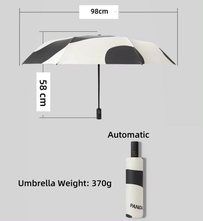 Cute Panda Shield Automatic Umbrella | Rain & UV Protection - Supple Room