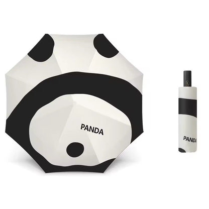 Cute Panda Shield Automatic Umbrella | Rain & UV Protection - Supple Room