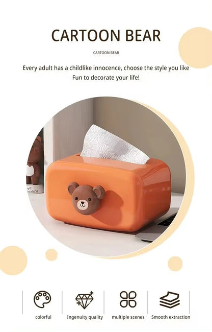 Cute Teddy Tissue Box - Supple Room