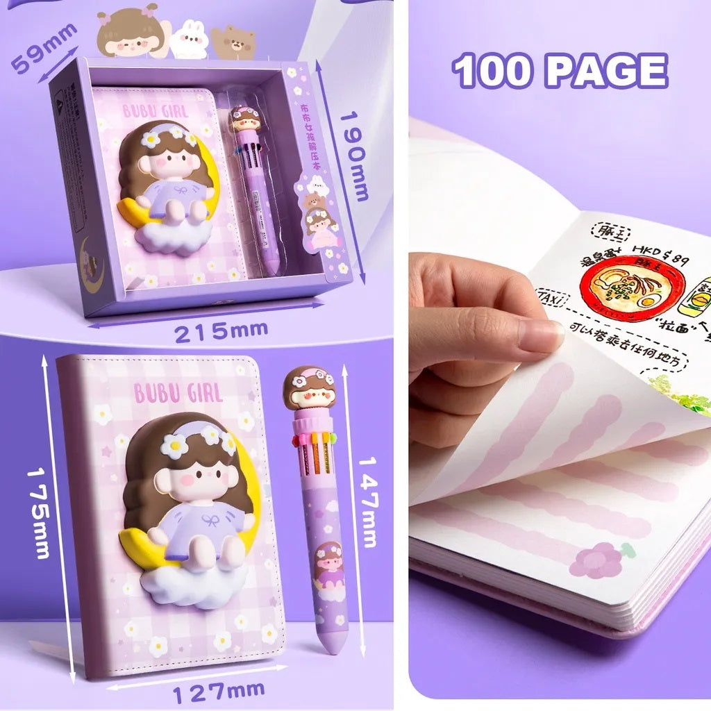 3D Squishy Notebook With Multicolor Pen