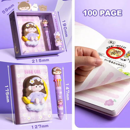 3D Squishy Notebook With Multicolor Pen