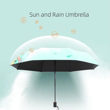 DoodleDrop Canopy Automatic Umbrella | Available in 2 colours | Rain & UV Protection - Supple Room