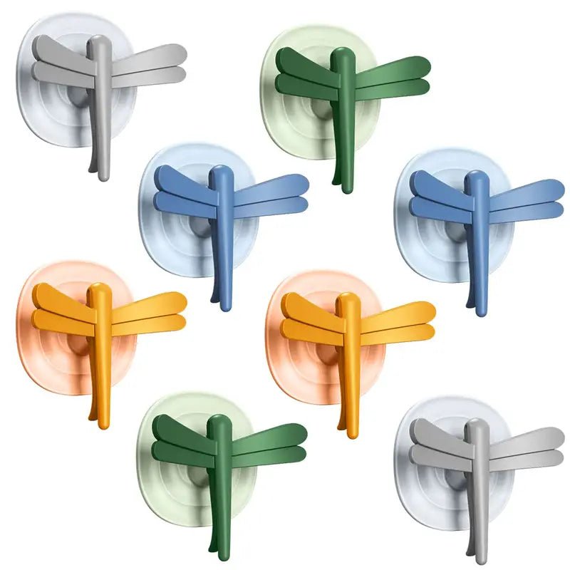 Dragonfly Multi - Functional Self Adhesive Hooks with Packet Sealer | set of 4 - Supple Room